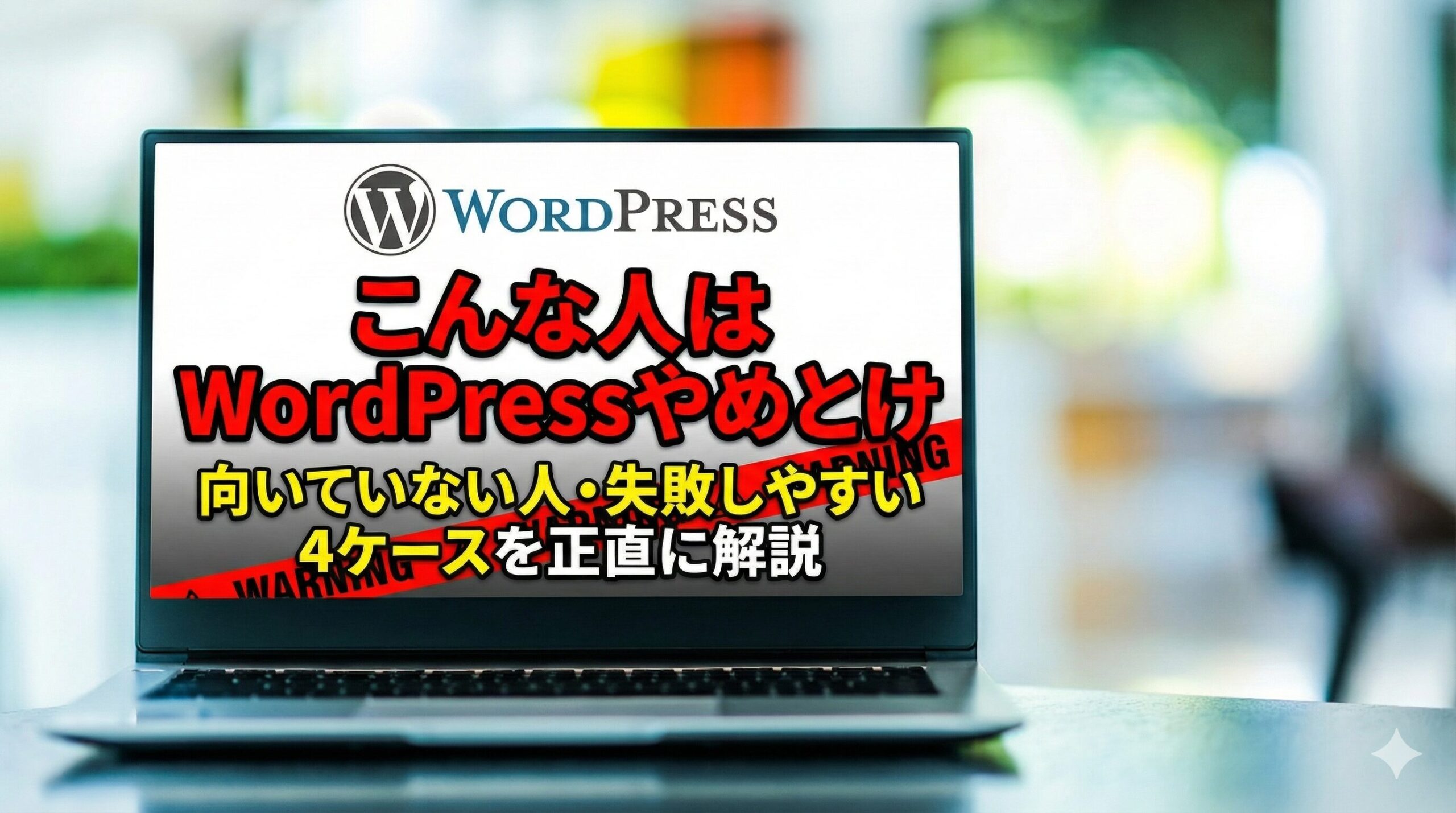 こんな人はWordPressやめとけ｜向いていない人・失敗しやすい4ケースを正直に解説